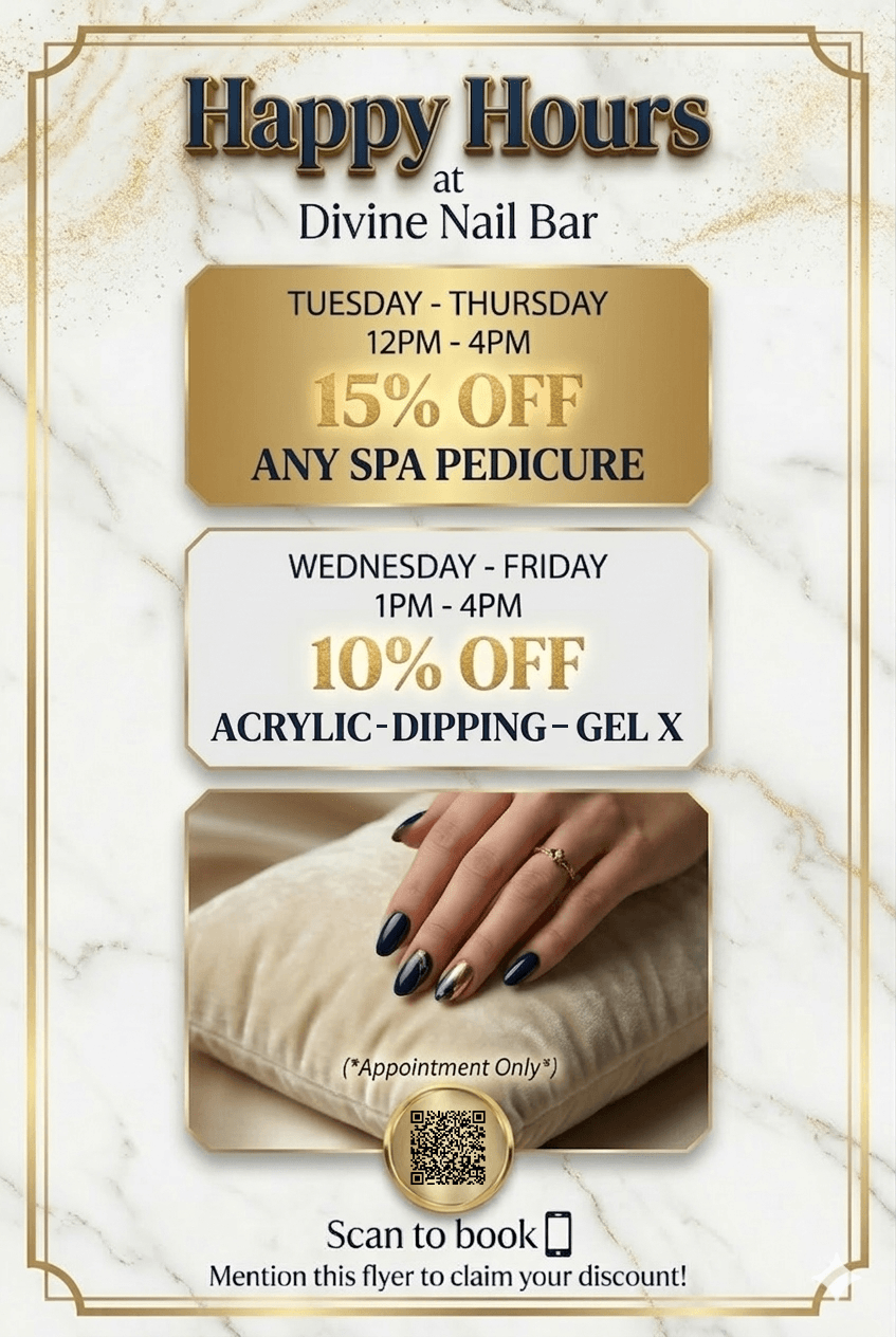 Divine Nail Bar Happy Hours Popup